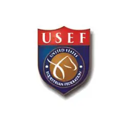 USEF logo with horse emblem and text.